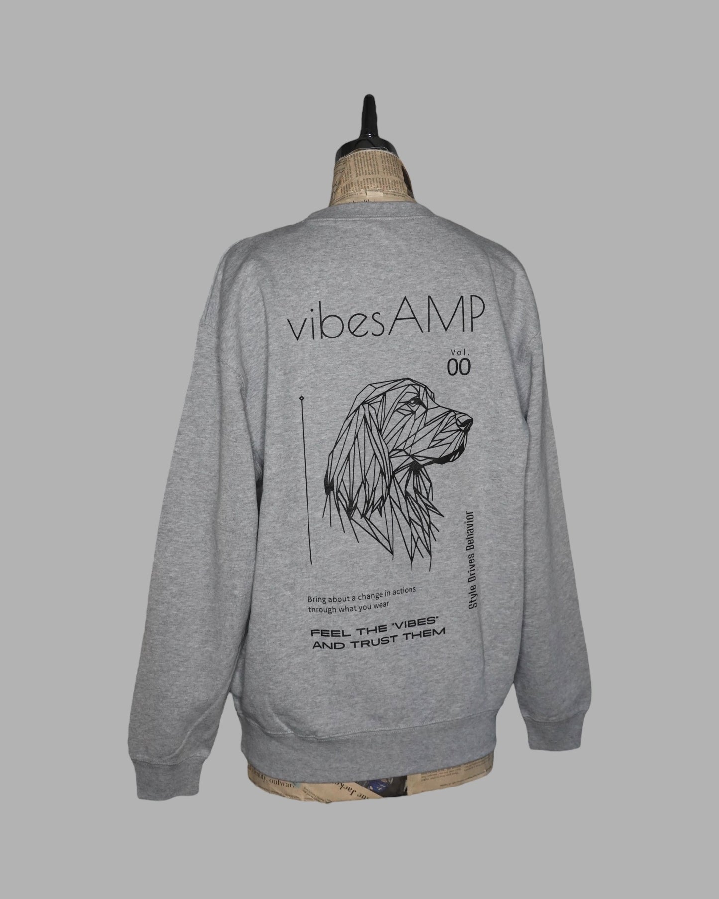 Front/Back Print Sweat - AshGray